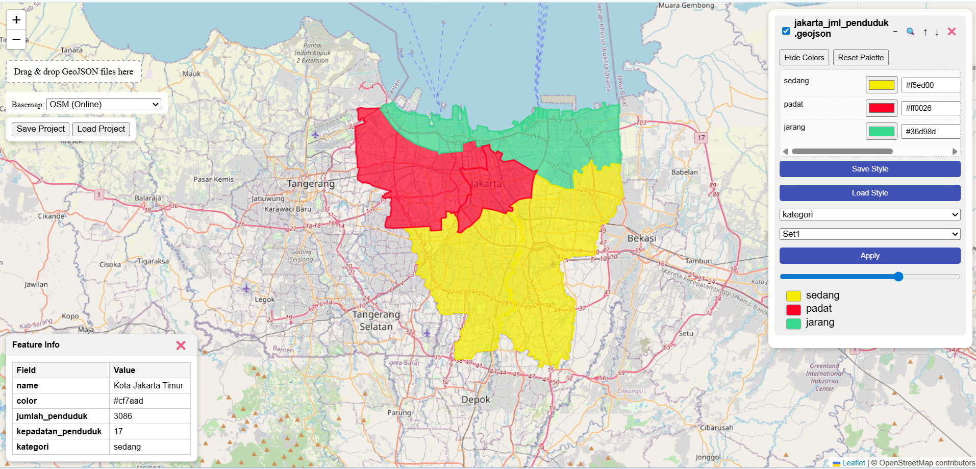 Jakarta thematic map
